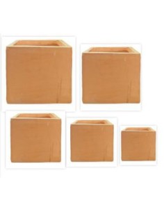 CUADRADO Nº5 60X60X60CM TERRACOTA