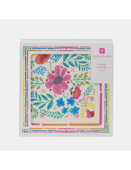 SERVILLETAS DE PAPEL FLORES ROSAS