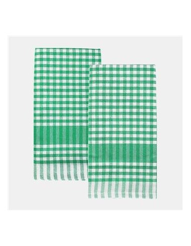 SERVILLETAS DE TELA VERDE 45X70CM GINGHAM