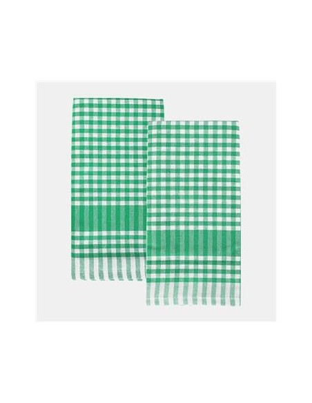 SERVILLETAS DE TELA VERDE 45X70CM GINGHAM