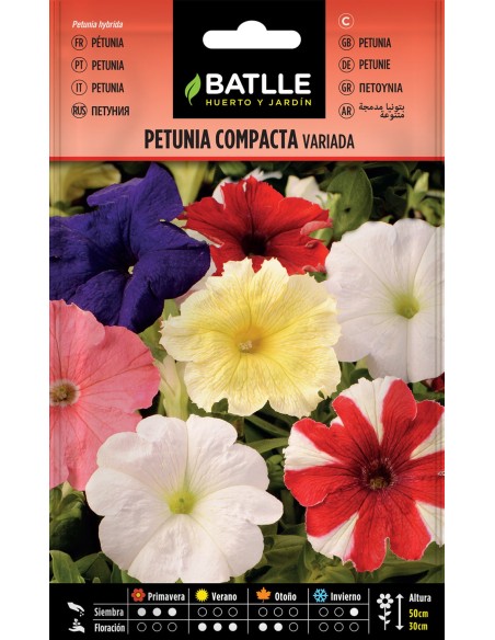 SEMILLA PETUNIA COMPACTA VARIADA
