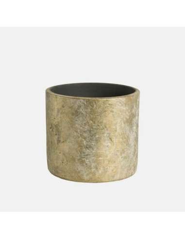 MACETA ALBI 14C13CM VERDE/ORO