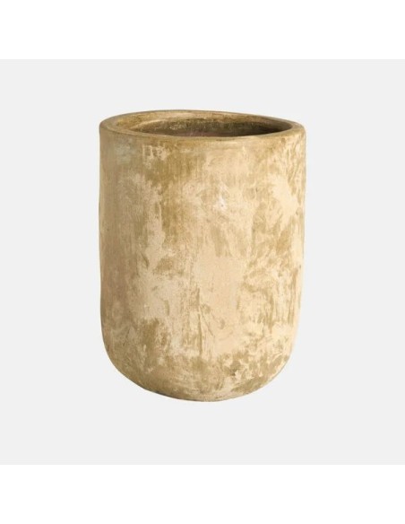 MACETA CAMPANA ALTA BANJUL 31X45CM CREMA