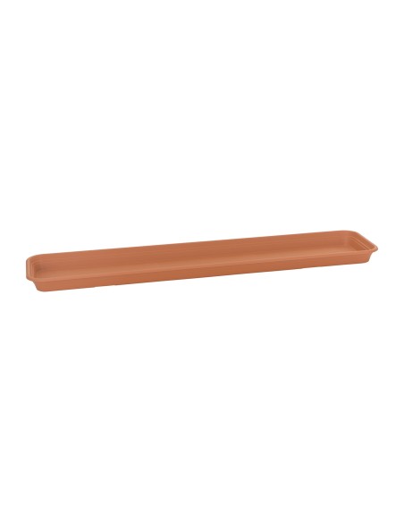 Plato Rectangular 80 cm Terra | Protección para Macetas Grandes y Jardineras
