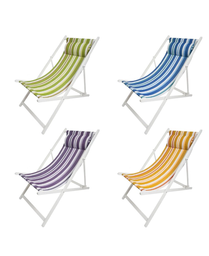 SILLA DE TELA A RAYAS VARIOS COLORES