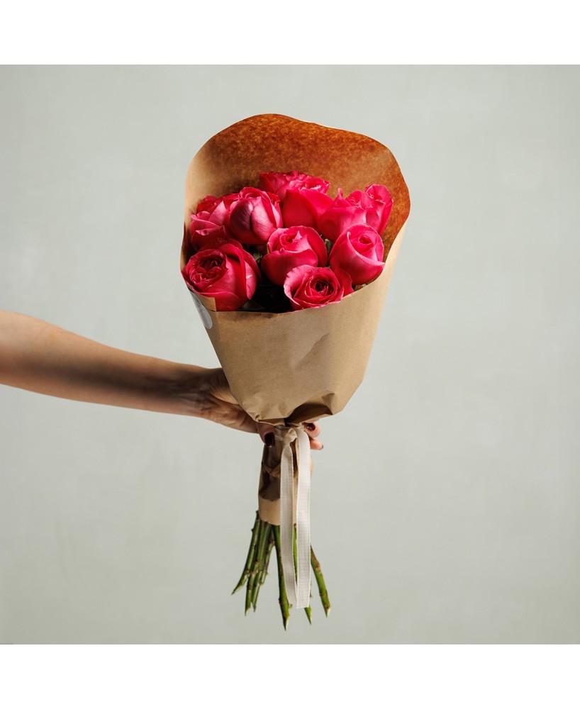 Ramo de rosas de jardín - M