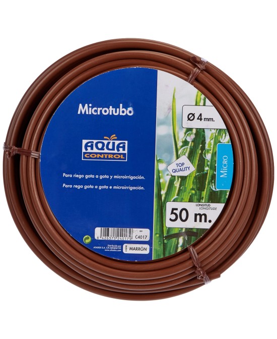 TUBERIA MICROTUBO MARRON GOTEO 50M