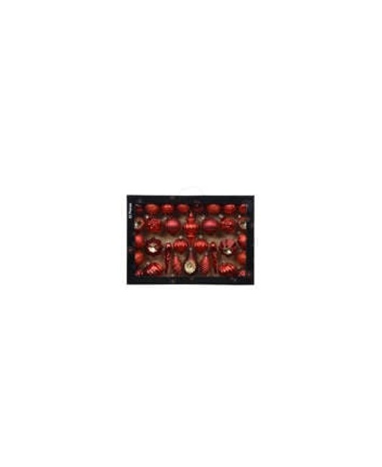 MIXBOX BOLAS NAVIDAD ROJAS L.33.5cm x W.8cm x H.47.3cm