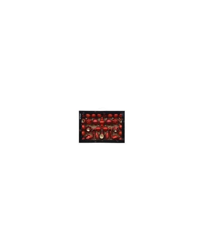 MIXBOX BOLAS NAVIDAD ROJAS L.33.5cm x W.8cm x H.47.3cm
