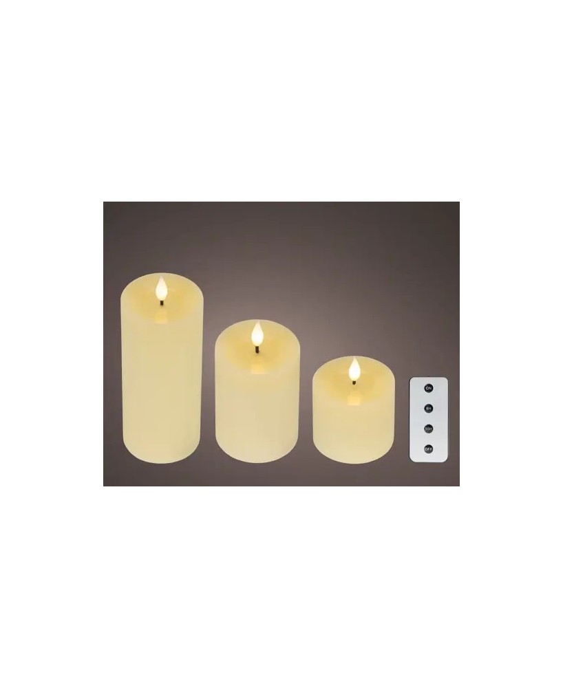 VELA LED CREMA/CALIDO D.2.2cm x H.24.5cm