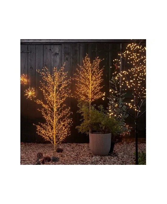 ARBOL MICROLED DORADO LUZ CALIDA D.70cm x H.150cm