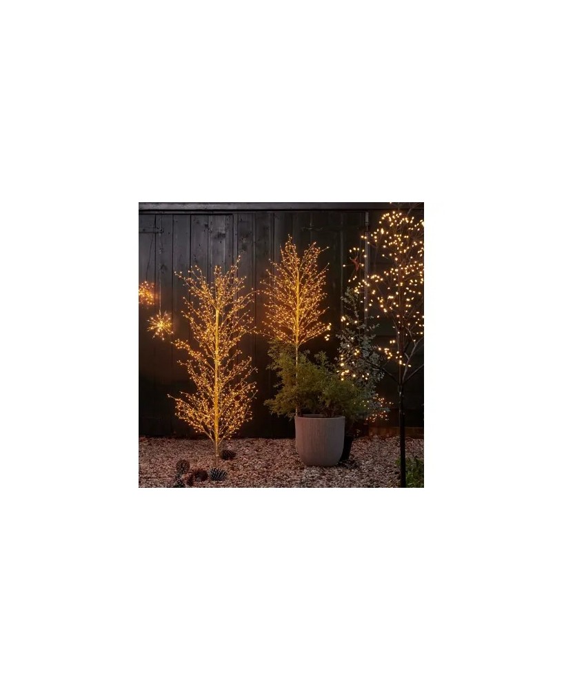 ARBOL MICROLED DORADO LUZ CALIDA D.70cm x H.150cm