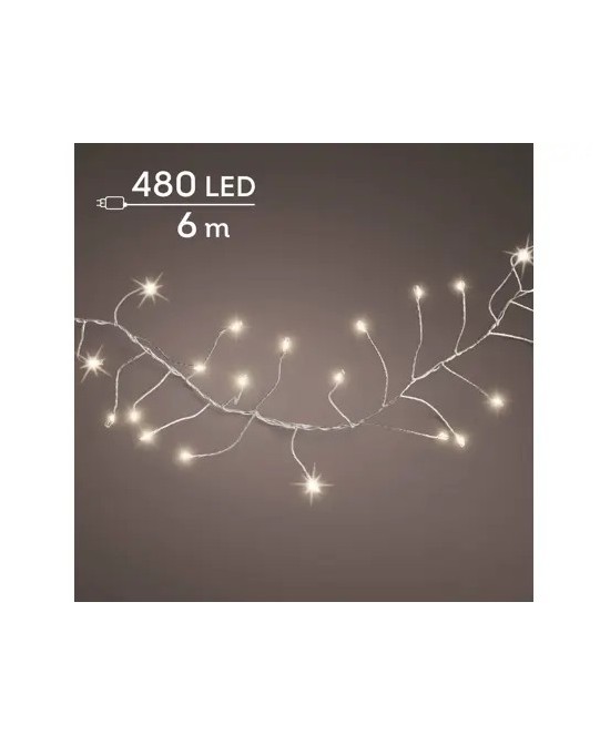 MICRO LED COMPACT SILVER/CALIDO 600CM