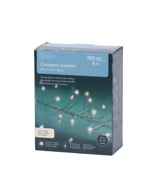 MICRO LED COMPACT SILVER/CALIDO 600CM