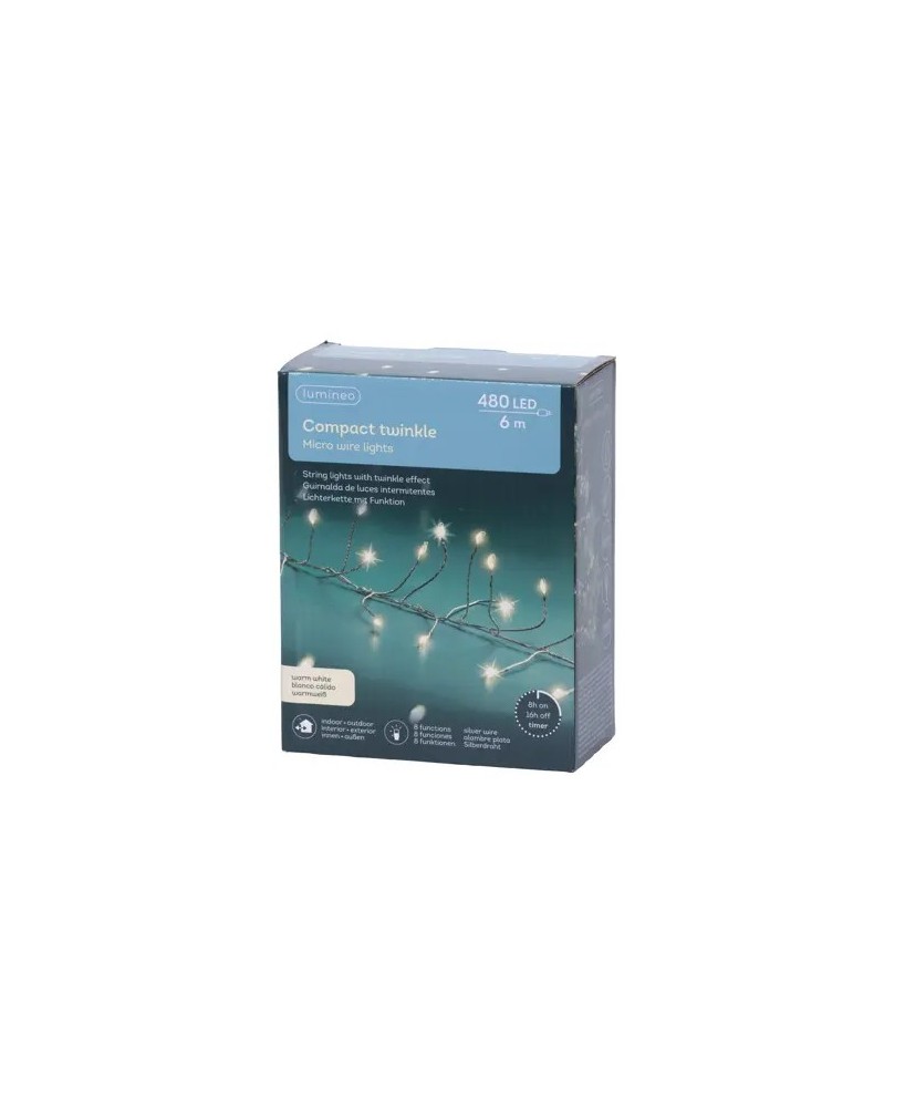 MICRO LED COMPACT SILVER/CALIDO 600CM