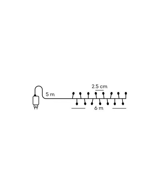 MICRO LED COMPACT SILVER/CALIDO 600CM