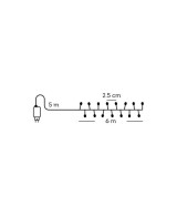 MICRO LED COMPACT SILVER/CALIDO 600CM