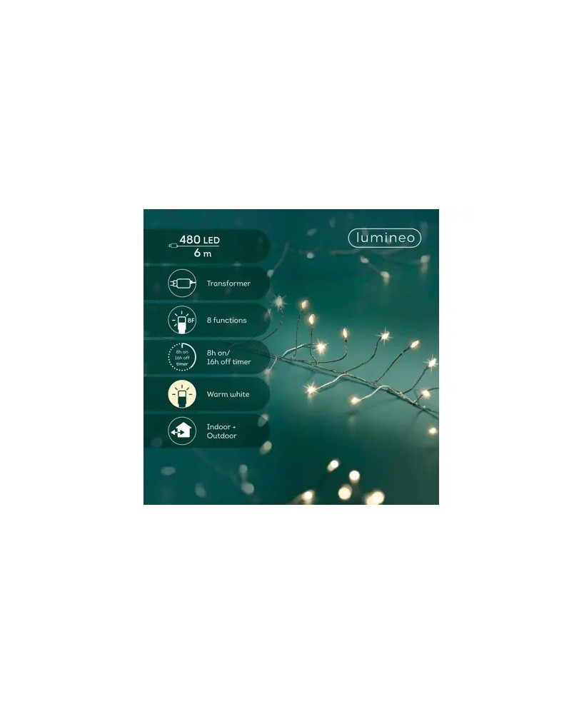 MICRO LED COMPACT SILVER/CALIDO 600CM