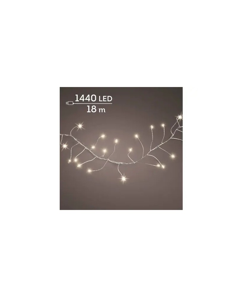 GUIRNALDA  MICROLED SILVER/CALIDO 1800CM
