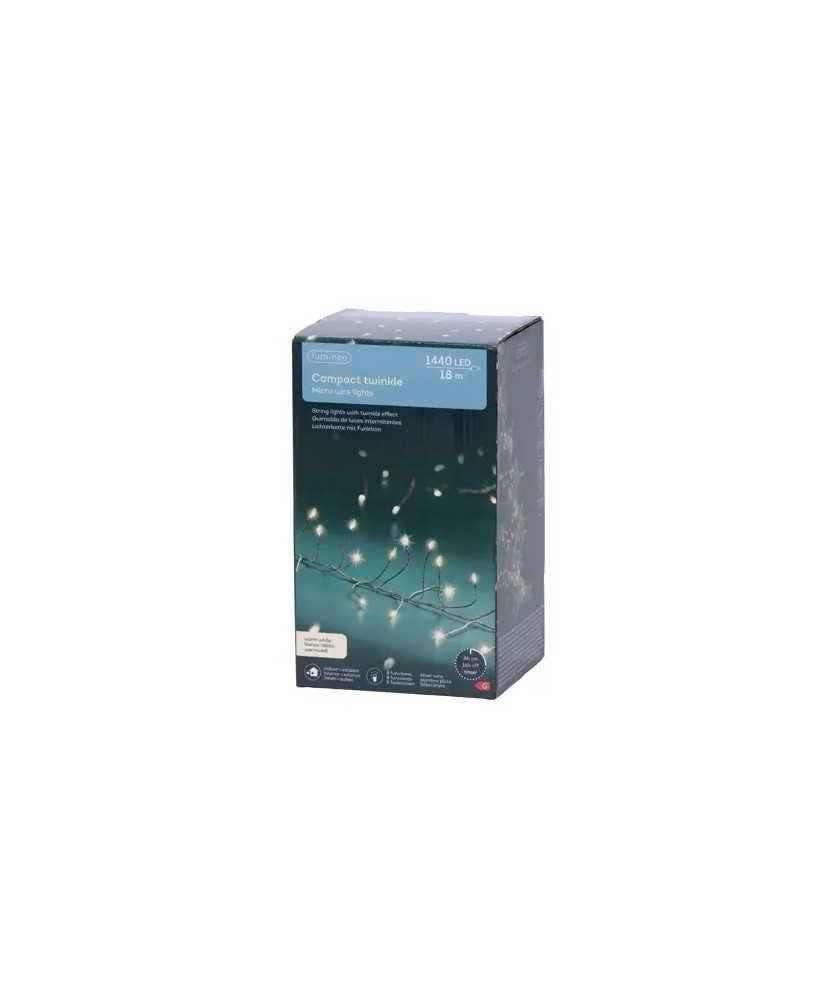 GUIRNALDA  MICROLED SILVER/CALIDO 1800CM