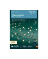 GUIRNALDA DE LUCES LED PLATA/BLANCO CALIDO 600CM