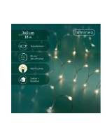 GUIRNALDA DE LUCES LED PLATA/BLANCO CALIDO 1795CM