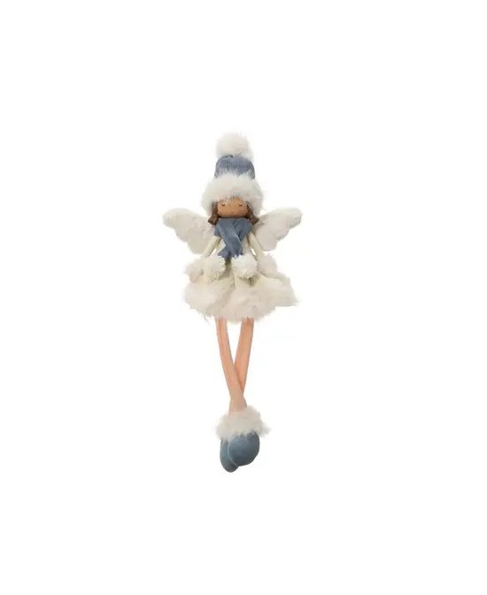 ANGEL SENTADO AZUL /BLANCO  L.28cm x W.7cm x H.66cm