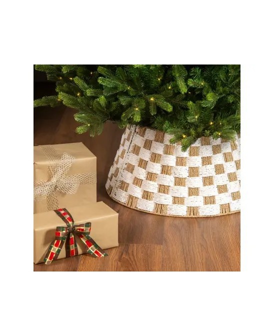 BASE ARBOL NAVIDAD BLANCO/BEIGE D.57cm x H.28cm