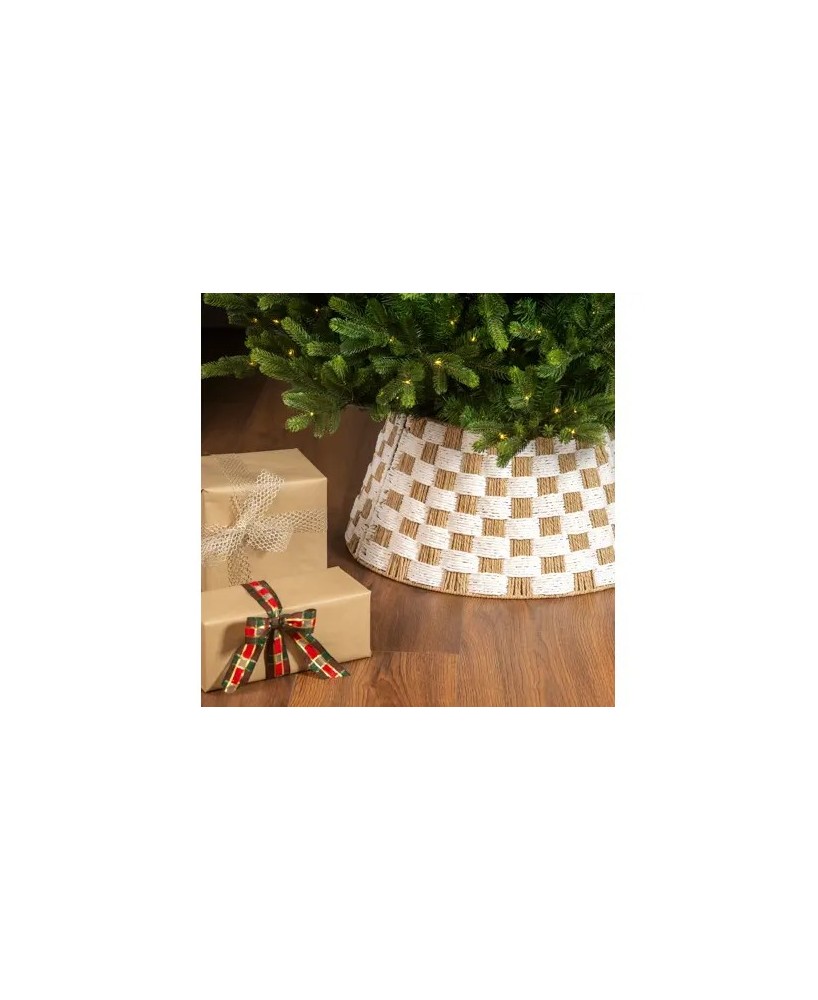BASE ARBOL NAVIDAD BLANCO/BEIGE D.57cm x H.28cm