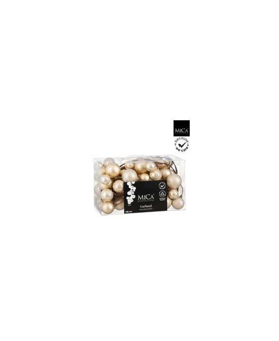 GUIRNALDA DE BOLAS CREMA 180CM