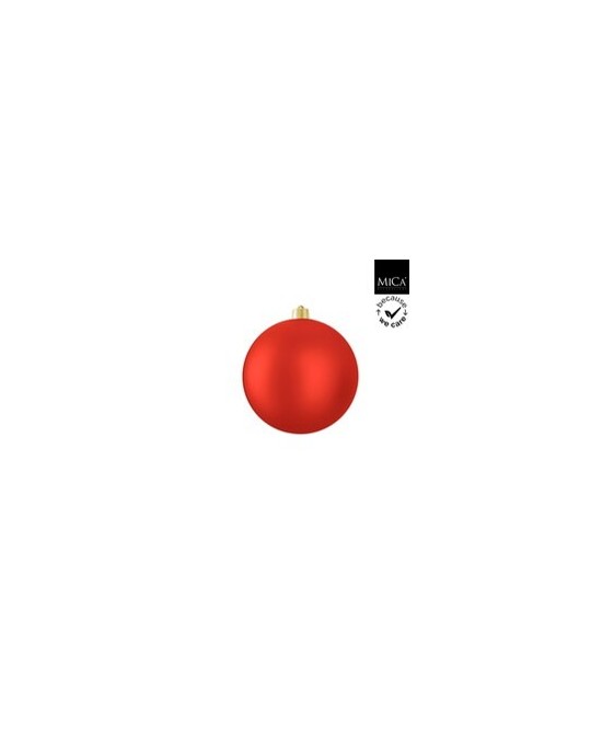 BOLA NAVIDAD ROJA MATE  D20CM IRROMPIBLE