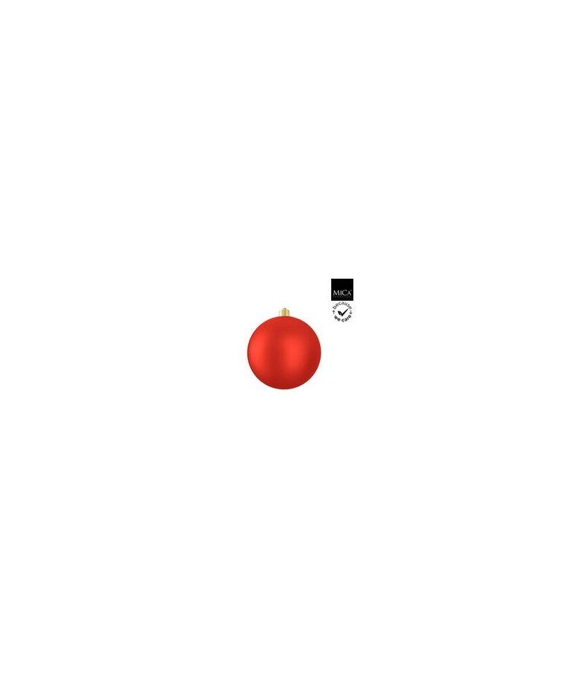 BOLA NAVIDAD ROJA MATE  D20CM IRROMPIBLE