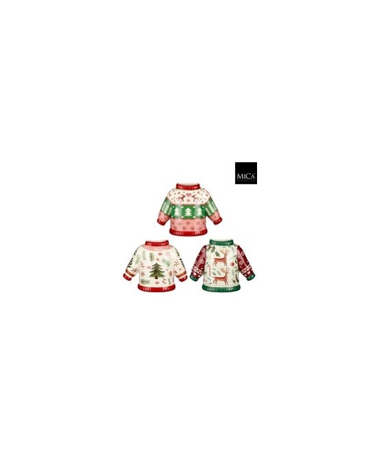 VASE NAVIDAD SUETER L19.5XW9.5XH15CM
