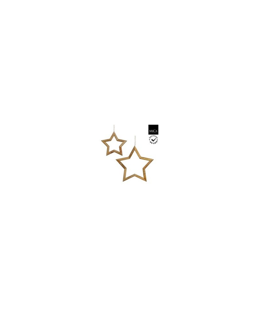 ESTRELLA COLGANTE DORADA L30XW30XH2CM