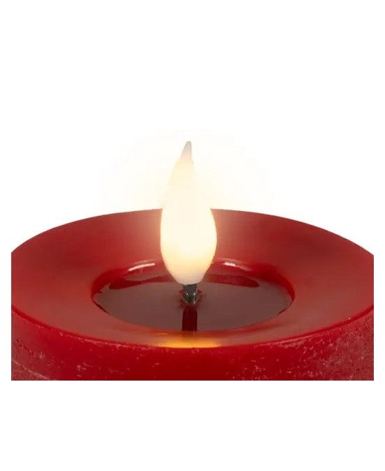 VELA LED ROJA /CALIDO D.7.5cm x H.6cm