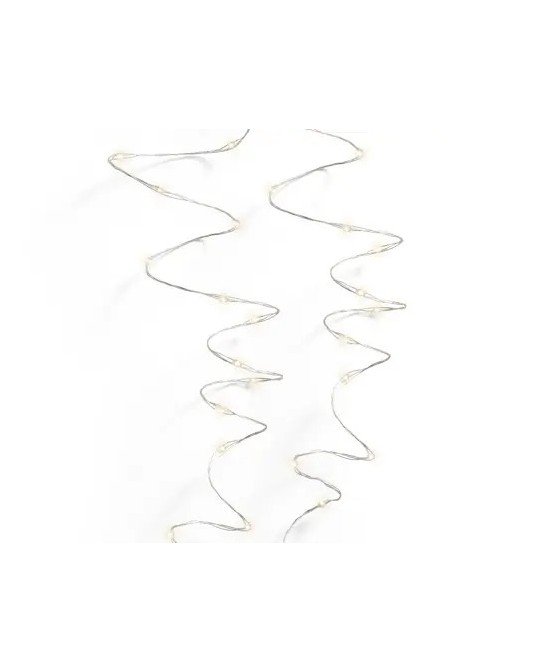 GUIRNALDA DE LUCES LED PLATA/BLANCO CALIDO 2395L