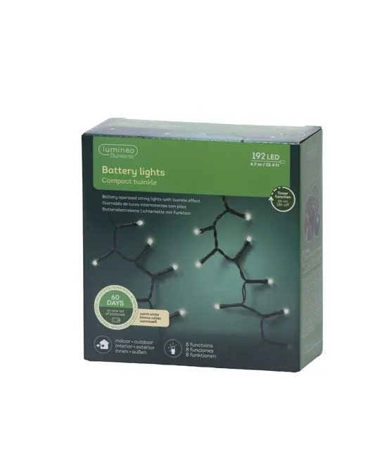 GUIRNALDA DE LUCES LED NEGRO / CALIDO 470L