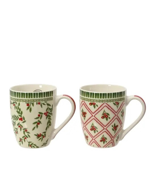 TAZA PORCELANA NAVIDAD L.8.2cm x W.12cm x H.10.5cm