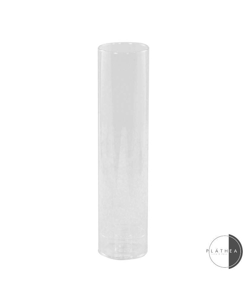 TUBO PORTAVELAS VIDRIO D7X30CM