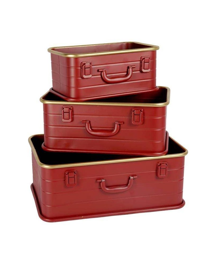 CAJA METALICA GRANDE ROJA
