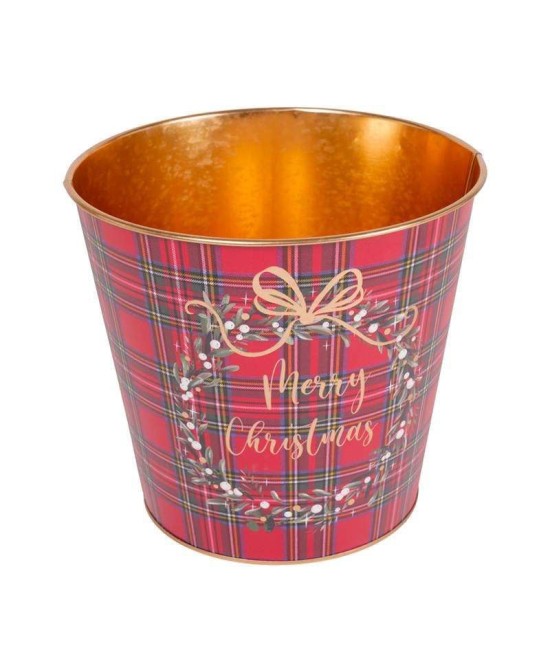 CUBO METALICO MERRY CHRISTMAS D14X12CM