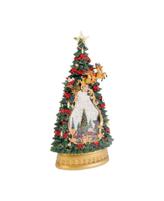 ARBOL NAVIDELÑO CON MUSICA Y MOVIMIENTO 18X10X35CM