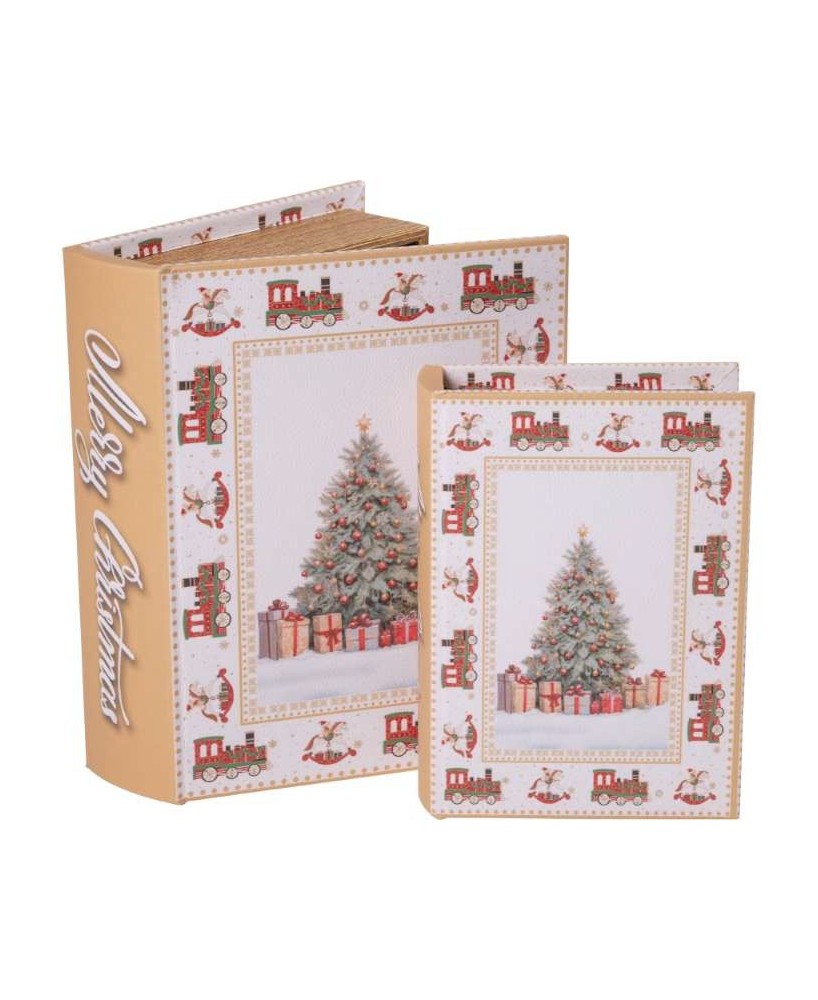 CAJA LIBRO MADERA ARBOL 18X13X4CM