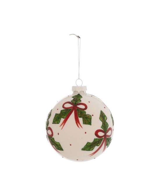 BOLA BLANCA DEC ACEBO D10CM