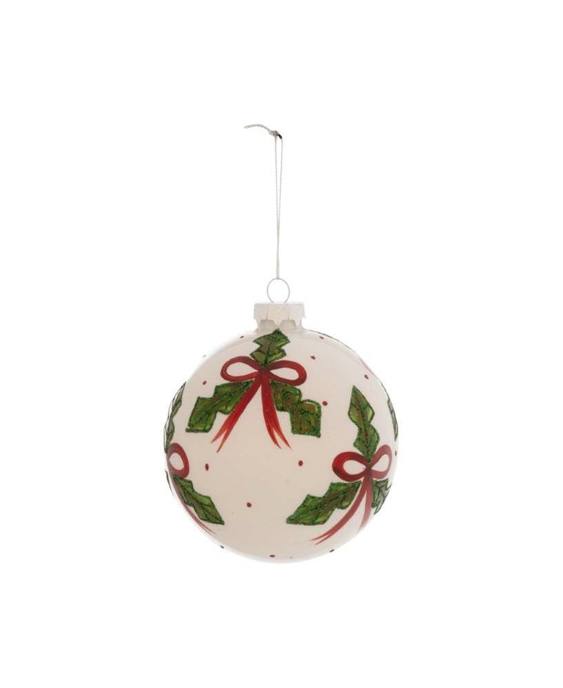 BOLA BLANCA DEC ACEBO D10CM