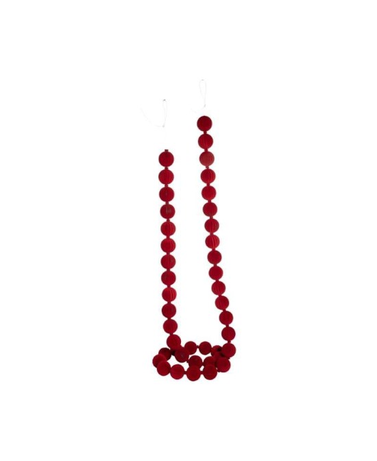 GUIRNALDA ROJA FLOCADA D4X180CM