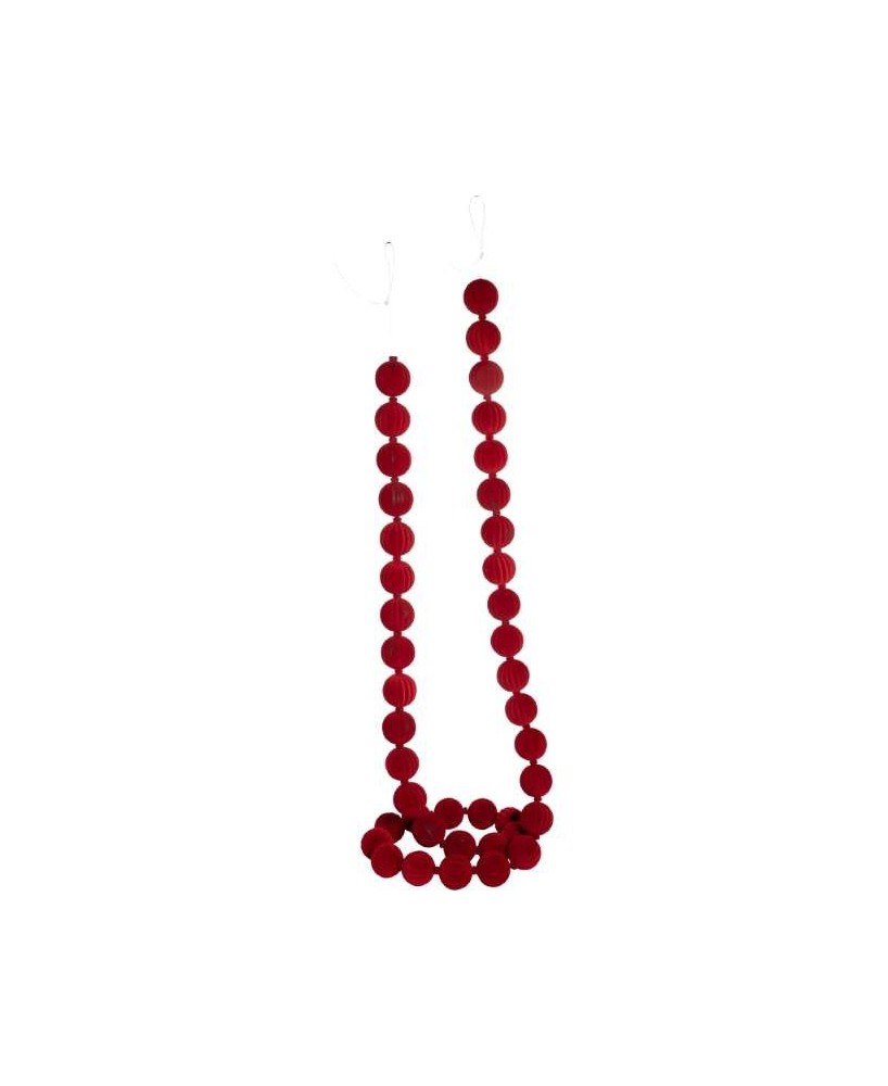 GUIRNALDA ROJA FLOCADA D4X180CM