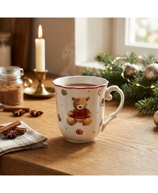 TAZA BAILEY 350ML MARRON ROJO OSCURO