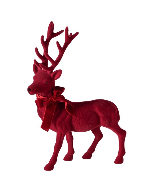 FIGURA CIERVO JOSA H38.5CM ROJO OSURO