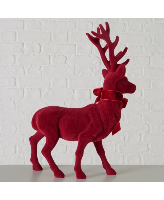 FIGURA CIERVO JOSA H38.5CM ROJO OSURO